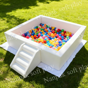 Chất Lượng Cao Pu Da Trắng Bóng Hồ Bơi Pit Chống Nước Sạch Trong Nhà Trẻ Em Ngoài Trời Chơi Bóng Mềm Pool Softplay Bóng Pit - Product Image 2