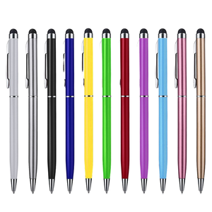 قلم ستايلس سعوي عالمي 2 في 1 للترويج الإلكتروني، متوافق مع شاشات اللمس للهواتف والأجهزة اللوحية، أسود، هدايا ترحيبية - Product Image 1