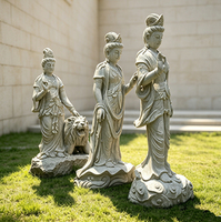 Granitstatuen von Guanyin in Dreiunddreißig Ausführungen, Verschiedene Posen, 33 Avalokiteshvara-Steinfiguren, Buddhistische Tempelskulpturen
