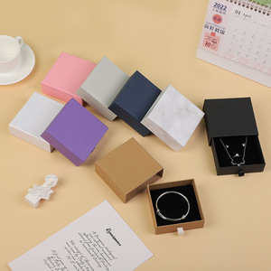 <strong>Simply</strong> Cardboard Cover <strong>Colorful</strong> Paper Ring Earring Necklace Pendant Bracelet Jewelry Package <strong>Box</strong> Custom logo Drawer Paper <strong>Box</strong> - Product Image 4