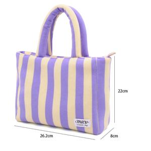 Bolsa de Maquillaje de Viaje, Diseño de Dibujos Animados, Color Sólido, Tejido de Toalla Ecológico, con Cierre de Cremallera, para Mujer - Product Image 3