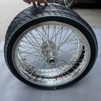 Kit de Ruedas Supermoto MINA Cromadas Plateadas para Surron Light Bee de 17 Pulgadas, Neumáticos de Acero Inoxidable 90/80-17, Accesorios para Bicicleta Eléctrica