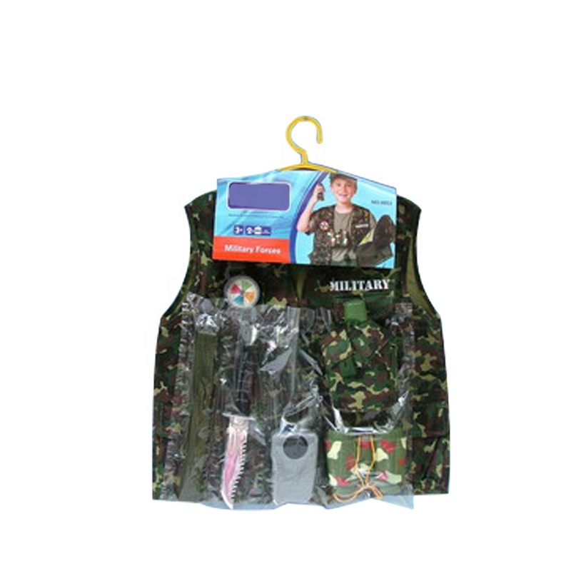 Kids army soldier military uniforms halloween cosplay costumes other pretend play preschool career dresses camouflage jacket