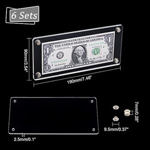 カスタムアクリルマネーUSバンクノート通貨ディスプレイフレーム装飾用