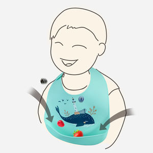 صدريلة أطفال بزر مريلة ناعمة صالحة للأكل تصميم كرتون موز مقاوم للماء لعاب نازف باندانا لتغذية حديثي الولادة - Product Image 6