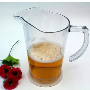 Özelleştirilmiş plastik bira sürahi 60oz istiflenebilir buz bira sürahi su sürahisi bar kullanımı için