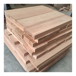 Indoor Solid Wood Steps Staircase Tread Red White Oak Walnut Thai Rubber Wood Pedal Factory Central Support Beam Stair Plate