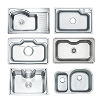 Produits personnalisés, grand évier simple en acier inoxydable 304, évier de cuisine encastré fait à la main