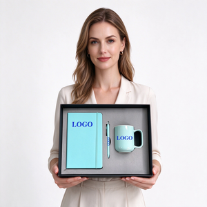 2026 Luxury Promotion 3 in 1 Business Gift <b>Set</b> Custom Logo with Mug <b>Notebook</b> <b>Pen</b> Corporate Gift <b>Sets</b> for Employee Welcome Kit - Product Image 1