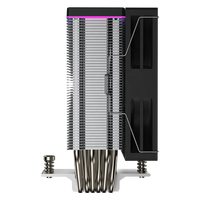 COOLLEO Coolio B60S Single Tower CPU Cooler 6 Heat Pipes Direct Contact Design ARGB Series Fluid Bearing 74.9CFM Computer Case