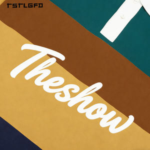 เสื้อยืดแขนยาวผ้าฝ้ายถักสำหรับฤดูร้อน ระบายอากาศได้ดี สไตล์รักบี้ พร้อมโลโก้ตัวอักษรที่อกเสื้อ แบบสั่งทำได้ สตรีทแวร์ - Product Image 3