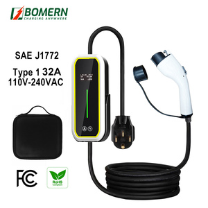 Bomern เครื่องชาร์จ EV แบบเฟสเดียว32A สำหรับ IP65 7kw ประเภท1รถยนต์ไฟฟ้ารุ่นใหม่ประหยัด <span class=keywords><strong>CCID</strong></span> - Product Image 1