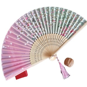Éventail pliant en bambou de style <span class=keywords><strong>japonais</strong></span> pour femmes, peint sur bambou avec logo d'entreprise, vente en gros, en stock - Product Image 5