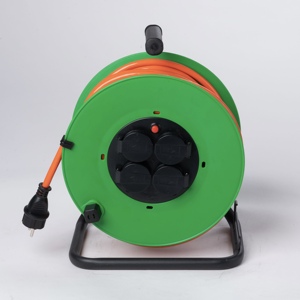 Enrouleur de câble <span class=keywords><strong>extérieur</strong></span> <span class=keywords><strong>50M</strong></span> à 4 prises, <span class=keywords><strong>étanche</strong></span> IP44, 3000W, pour usage domestique - Product Image 1