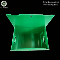 Boîte pliable en panneau alvéolaire PP, boîtes de rangement industrielles durables, vente en gros, fabricant OEM, boîte d'emballage en PP ondulé personnalisée