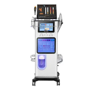 Новейший салон 14 в 1 Гидра кислородная машина для лица гидро Алмазная дермабразия Аква струйный пилинг аппарат для анализа кожи лица