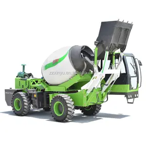 Automatic feeding 1.2m3 concrete mixer truck self loading cement mixing machine