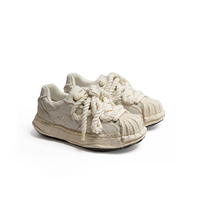 Baskets de créateur à bout coquille et semelle effet fondu, à semelle épaisse rehaussante, en daim respirant, unisexe, chaussures de sport décontractées