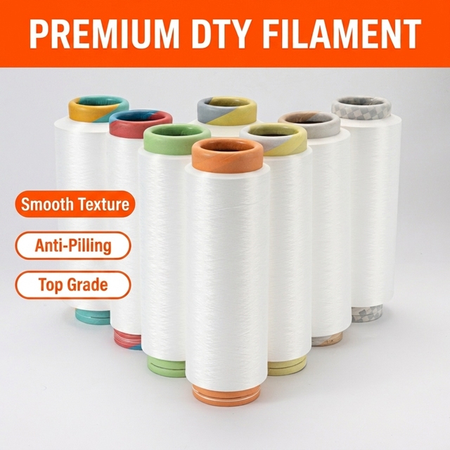 Factory Price 100% Polyester DTY Yarn 75D/36F 150D/48F 300D/96F NIM SIM HIM Eco-Friendly Recyclable for Knitting Weaving Sewing