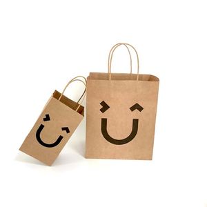 Sacs en papier kraft personnalisés écologiques et recyclables pour frites, hamburgers, barbecues et sandwichs, avec poignées, pour la vente en gros - Product Image 5