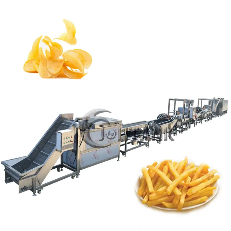 Automatic Sweet Natural Potato Chips Crisps French Fries Processing Production Line