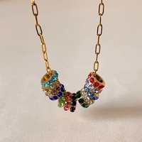 Venta al por mayor de fábrica, certificación CE, nuevo colgante de collar DIY con doce piedras de nacimiento en forma de círculo