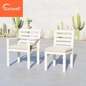 Bán Buôn Trọng Lượng Nhẹ Xách Tay Patio Đồ Nội Thất Ăn Đặt Nhôm Kd Ngoài Trời Trắng Bàn Ghế Và Bảng Bộ Cho Nhà Hàng - Product Image 6