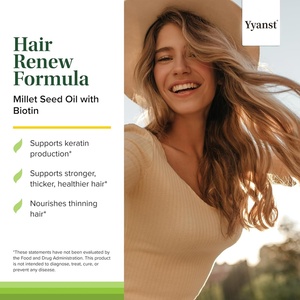 High Quality <b>Millet</b> Seed Oil Biotin Supports Keratin Production Helps Create Stronger Thicker Healthier Hair Softgel - Product Image 3