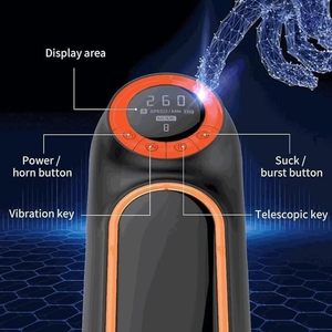 Neue Modelle LCD-Anzeige beheizter elektrischer masturbator für Männer Vibration saugendes Sexspielzeug für Männer masturbationsbecher - Product Image 2