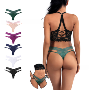 Mutandine Senza Cuciture in Seta Ghiaccio a Vita Bassa con Bordo in Pizzo, Stile Sexy e Puro Desiderio per Donne - Product Image 1