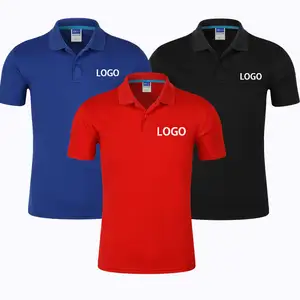 Murah Kaus Polo Polos Pria, Kaus Polos Olahraga Cepat Kering Warna Merah Polos