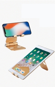 Support de téléphone de bureau pliable en alliage d'aluminium avec support de rotation à 270 degrés Support métallique universel flexible compatible iPad - Product Image 5