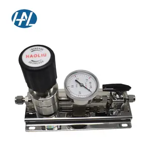 Pressure Reducing Valve Stainless Steel 316 Gas Pressure Regulator With Pressure Measuring Instruments