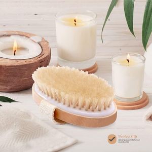Cepillo Corporal de Madera con Cerdas Naturales al por Mayor, Cepillo de SPA Suave con Logotipo Personalizado, Cepillo de Baño Exfoliante y de Masaje - Product Image 2