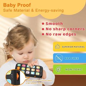 Jouet bilingue té<span class=keywords><strong>l</strong></span>éphone bébé té<span class=keywords><strong>l</strong></span>éphone avec sons et lumière, anglais/<span class=keywords><strong>espagnol</strong></span>, amusant apprentissage précoce enfants té<span class=keywords><strong>l</strong></span>éphone intelligent bébé jouets - Product Image 2