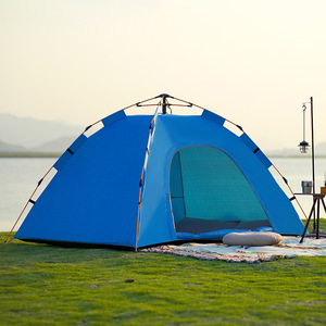 Tragbares Vier-Jahreszeiten-Einzimmer-Outdoor-Campingzelt Schnellöffnendes Wasserdichtes Oxford-Gewebe Sonnenschutz Fiberglasstangen - Product Image 2