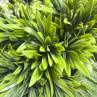 JS 3D stéréoscopique mélange herbe panneau mural verdure feuilles fleurs plante artificielle mur pour mur Art décoration