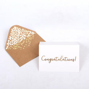 การ์ดแสดงความยินดีพร้อมซองการ์ดอวยพรสุดหรูขอแสดงความยินดีสลักลายนูนเป็นตัวอักษรฟอยล์สีทองสำหรับงานรับปริญญา - Product Image 4