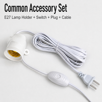 Support de lampe LED E27 à usage domestique avec interrupteur et cordon, cordon de suspension pour lampe suspendue avec prise à deux broches