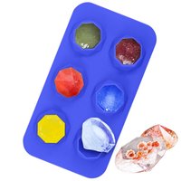 Moule à savon en chocolat en forme de diamant 3D de qualité supérieure, facile à démouler, plateau à glaçons en silicone diamant à 6 cavités pour whisky