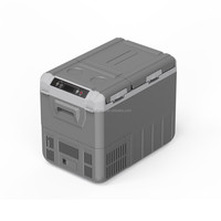 Réfrigérateur de voiture à double zone de température en vente chaude, 35/50L, réfrigérateur-congélateur portable à compresseur pour camion, camping, camping-car