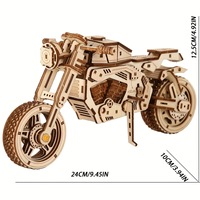 Puzzle de construction 3D en bois pour enfants, jouet éducatif créatif, modèle d'architecture fait à la main, décoration de bureau à domicile
