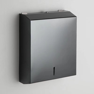 Oro rosa in acciaio inox di modo lungo rettangolo Z piega verticale del supporto di carta igienica rotolo - Product Image 2