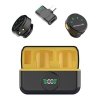 Microphone sans fil miniature S5 rechargeable à fixation magnétique avec audio clair pour smartphones