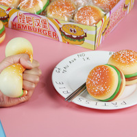Jouet Squishy Hamburger de Simulation à Remontée Lente, Anti-stress, Fidget, Nouveauté, Farce, Décompression, à Presser, Cadeau Sensoriel pour Adultes