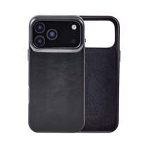 Casing Kulit Magnetik Warna Biru Dongker, Pelindung Belakang untuk Smartphone