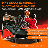 JH Faltbares Indoor-Basketball-Arcade-Spiel mit LED-Anzeigetafel Gratis Spielzeug für Kinder zum Spielen zu Hause