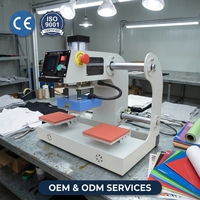 Nueva Máquina de Prensa de Calor Neumática Automática de Doble Estación para Transferencia de Logotipos en Prendas de TPU, PVC y Silicona con Pantalla Táctil LCD Digital
