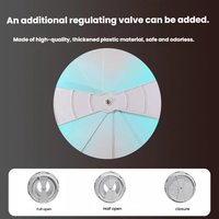 Buse à jet sphérique ronde montée sur conduit 360° °   Diffuseur d'air sphérique réglable pour système HVAC, sortie de ventilation au plafond, contrôle du volume