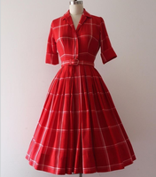 Fabricants de vêtements vintage, rétro et de mode sur mesure CMT OEM de haute qualité, petit MOQ, style midi naturel